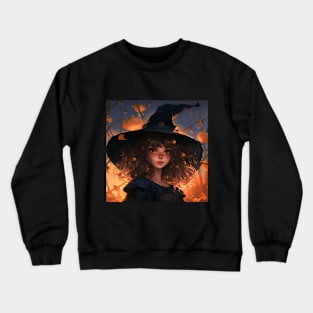 Halloween witch girl Crewneck Sweatshirt